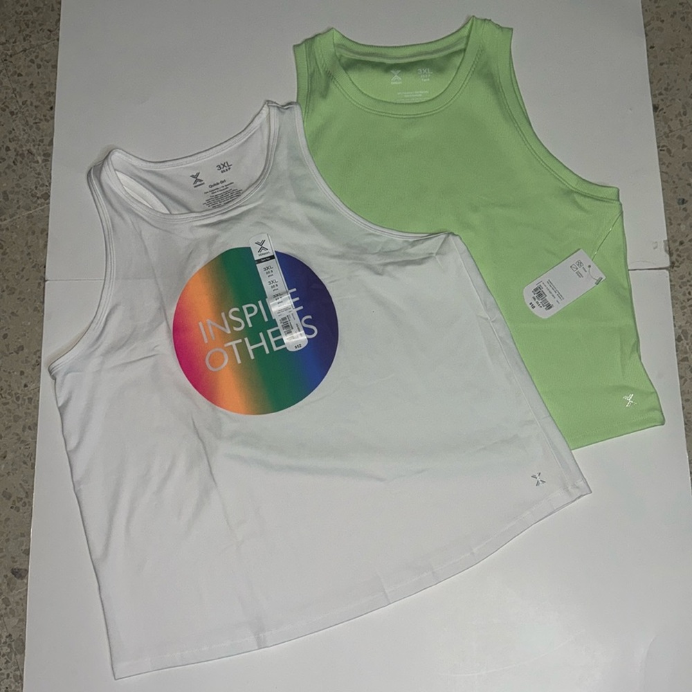 Xersion Bundle (2) Girls Sleeveless Tee Shirts
